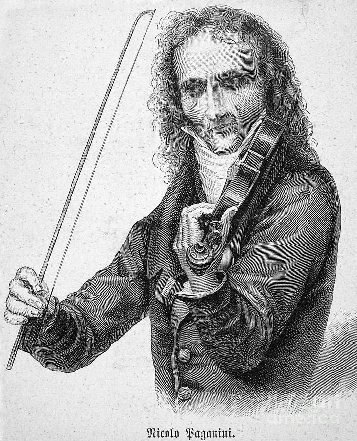 Nicolo Paganini Drawing by Granger