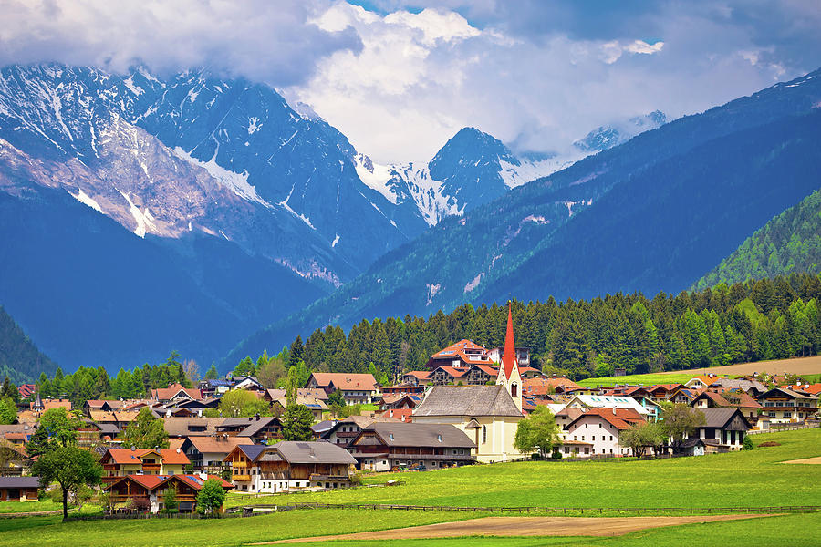 Niederrasen village in Pusteral valley view Photograph by Brch Photography
