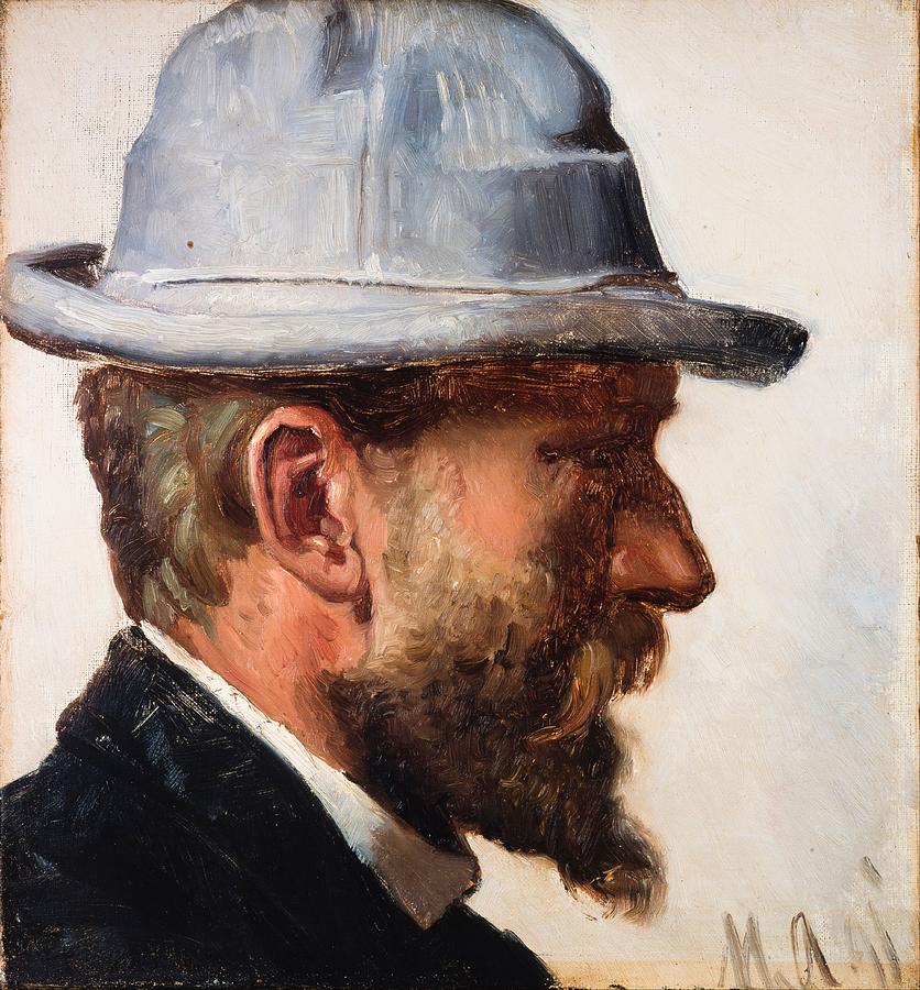 Niels Pedersen Mols by Michael Ancher, 1892 Painting by Celestial Images