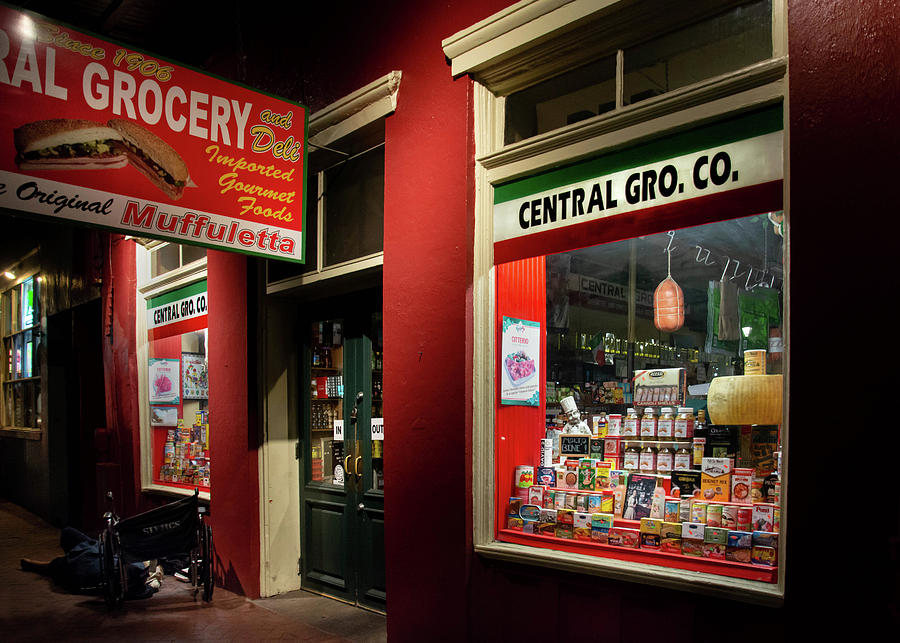 Night At Central Grocery Photograph by Greg and Chrystal Mimbs