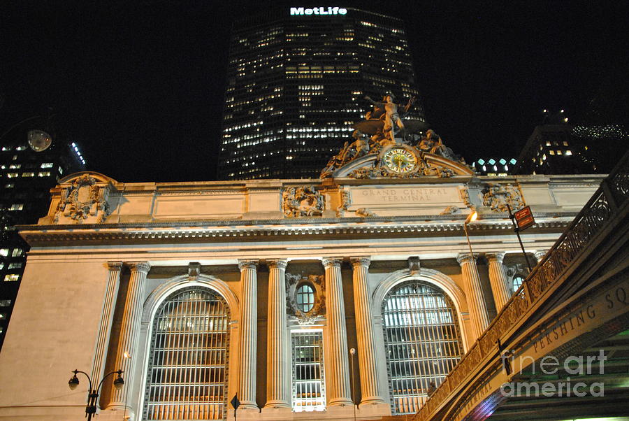 Pershing Square - Night at Grand Central Photograph by Jacqueline M Lewis