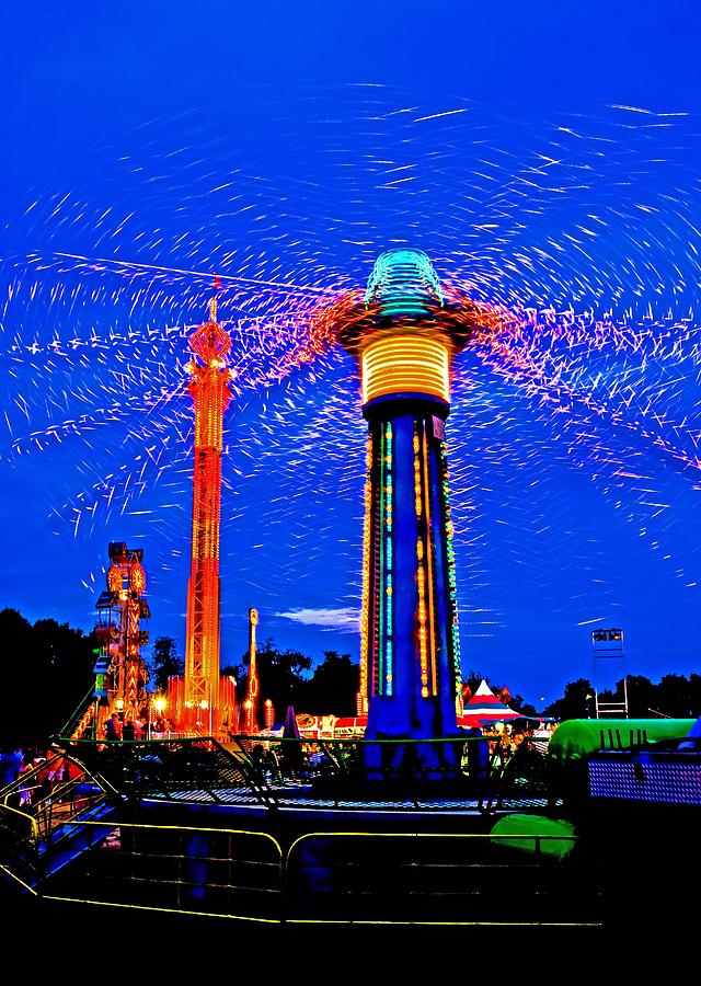 Night at the fair Photograph by Bill Jonscher