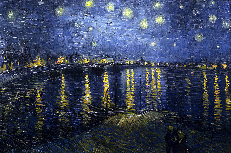 Vincent Van Gogh Painting - Night at the lake by Sumit Mehndiratta