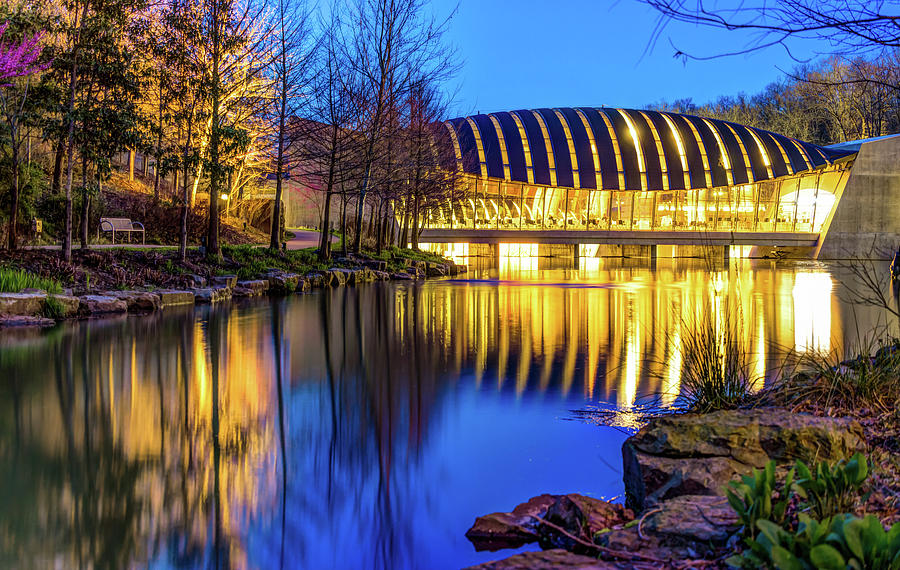 Architecture Photograph - Night at the Museum - Crystal Bridges - Bentonville Arkansas by Gregory Ballos