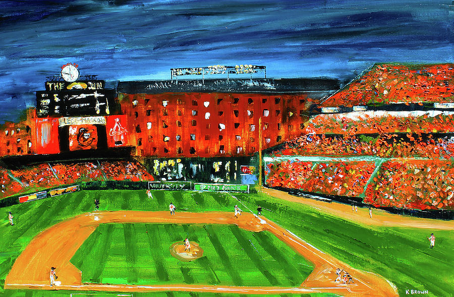 Baltimore Orioles Painting - Night at the Yard by Kevin Brown