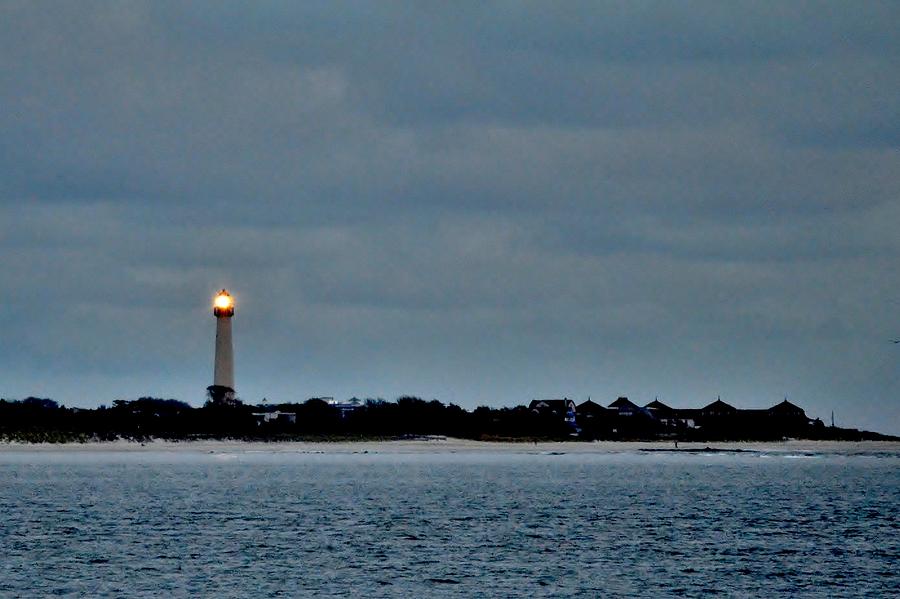 Night Beacon - Cape May Lighthouse Photograph by Kim Bemis