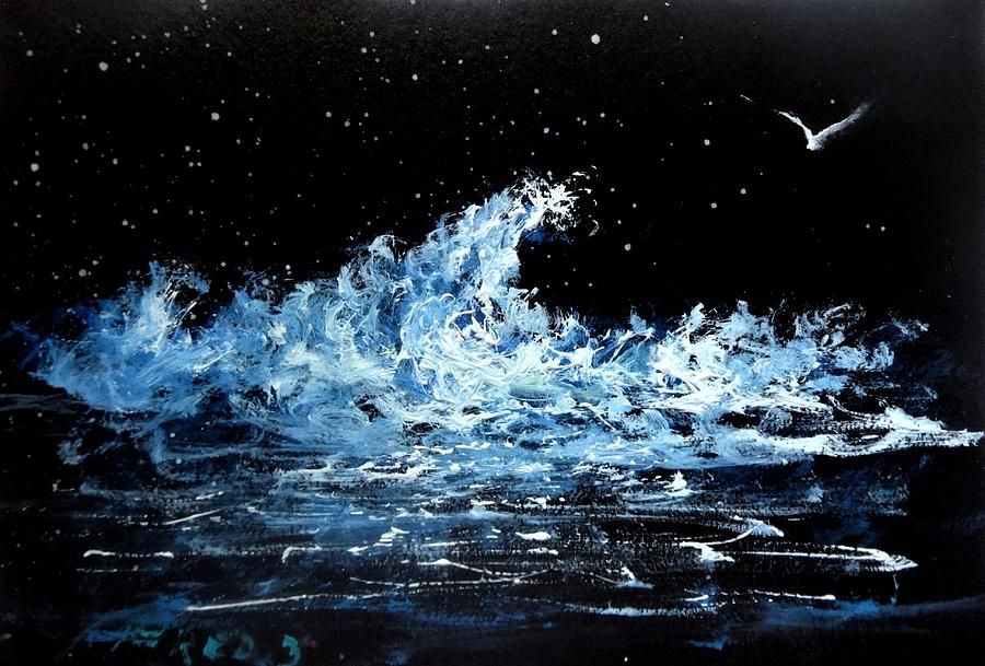 Night Bird Painting by Fred Wilson