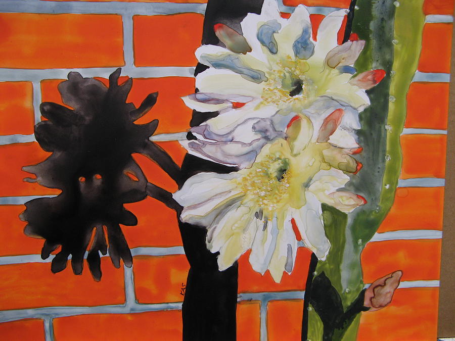 Night Bloomer Painting by Kitty Schwartz Night Bloomer Painting by Kitty Schwartz