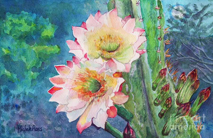 Night Bloomer Painting by Michele Ross