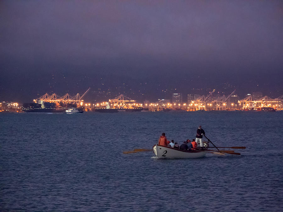 Night Boating on San Francisco Bay Photograph by Derek Dean