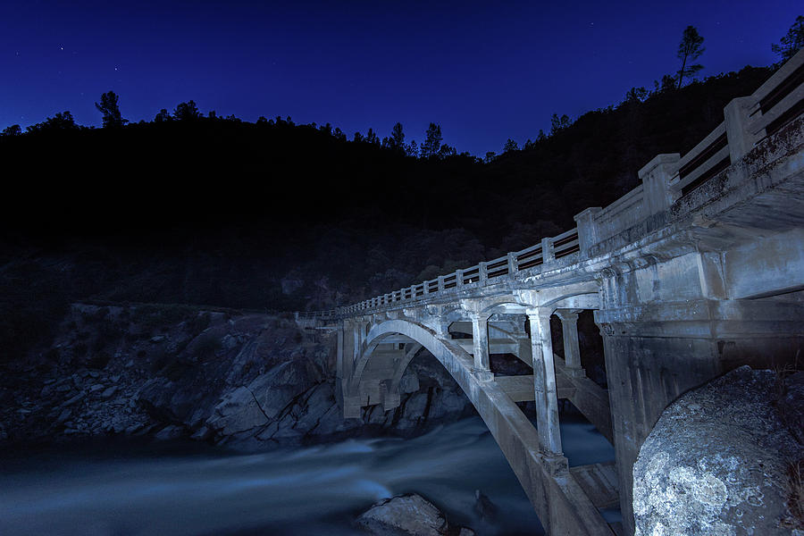Night Bridge Photograph by Robin Mayoff