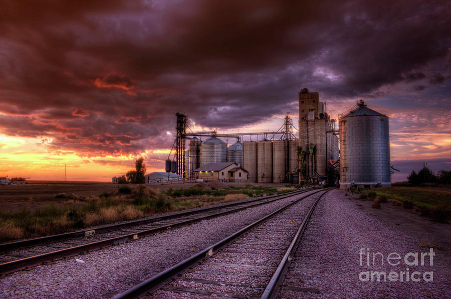 Night Falls at Oahe Grain by Michele Richter Night Falls at Oahe Grain by Michele Richter