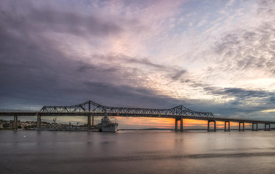 Night Falls Over Fall River Photograph by Nancy A Marshall