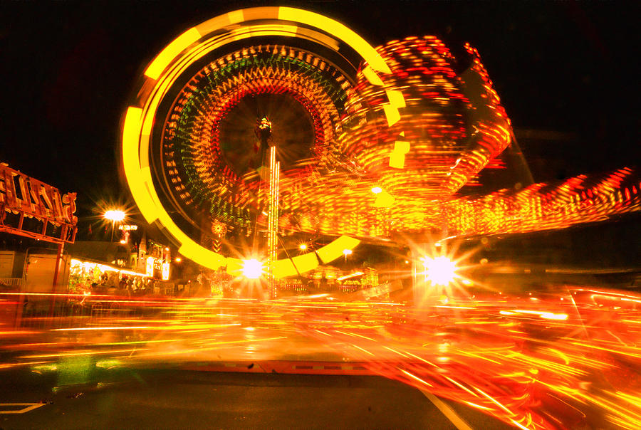 Ferris Wheel Photograph - Night Ferris Wheel by Patrick  Flynn