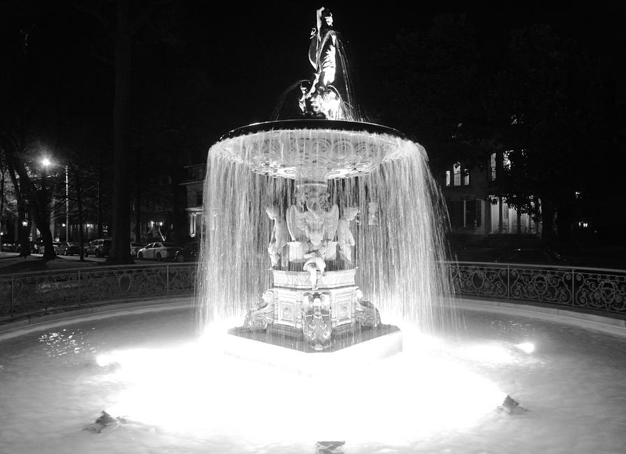 Night Fountain Photograph by Christopher Brown