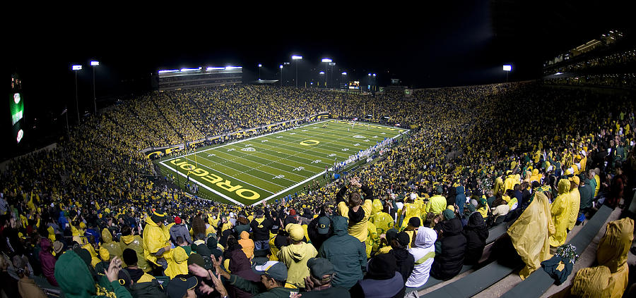 Night Game at Autzen Stadium Photograph by Alasdair Turner - Fine Art ...