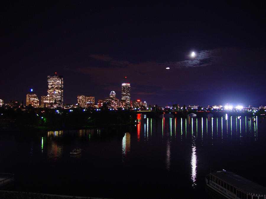 Landscape Photograph - Night Game in Boston by Eric Workman