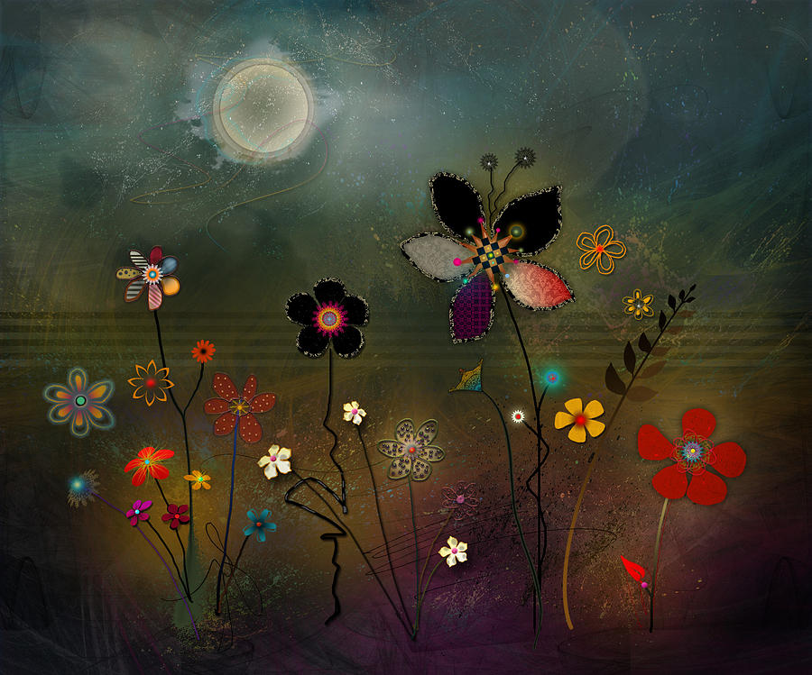 Night Garden Digital Art by Bernie Lee - Fine Art America