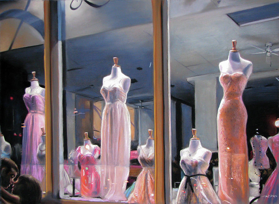 Night, Gowns Pastel by Christopher Reid