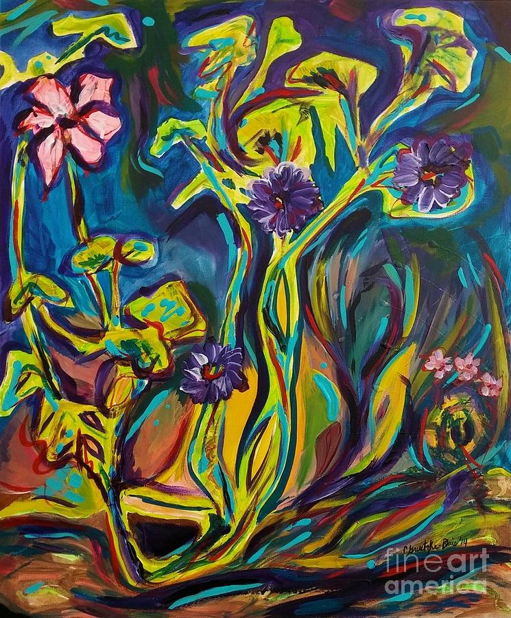 Night Growth Painting by Catherine Gruetzke-Blais