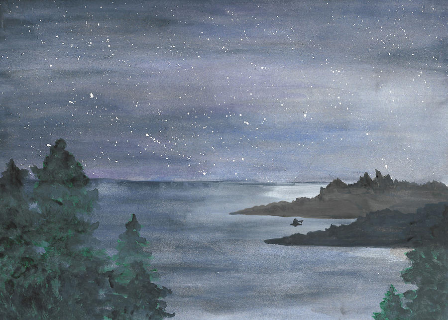 Night Horizon Painting