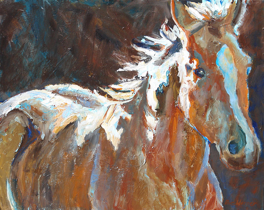 Night Horse Painting by Eve Werner - Pixels