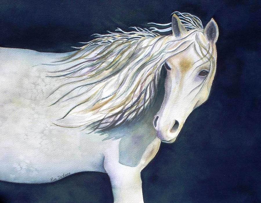 Night Horse Painting by Lyn DeLano