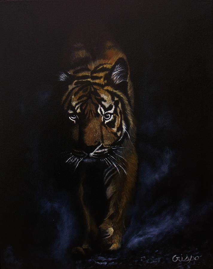 Night Hunter Painting by Jean Yves Crispo