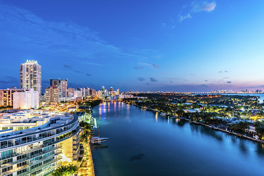 Night in Miami Beach Photograph by David Iglesias - Fine Art America