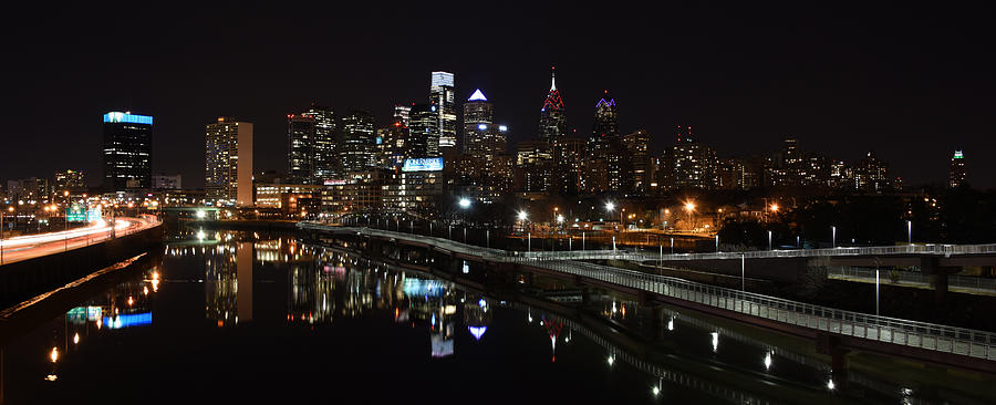 Night in Philly Photograph by Jennifer Ancker