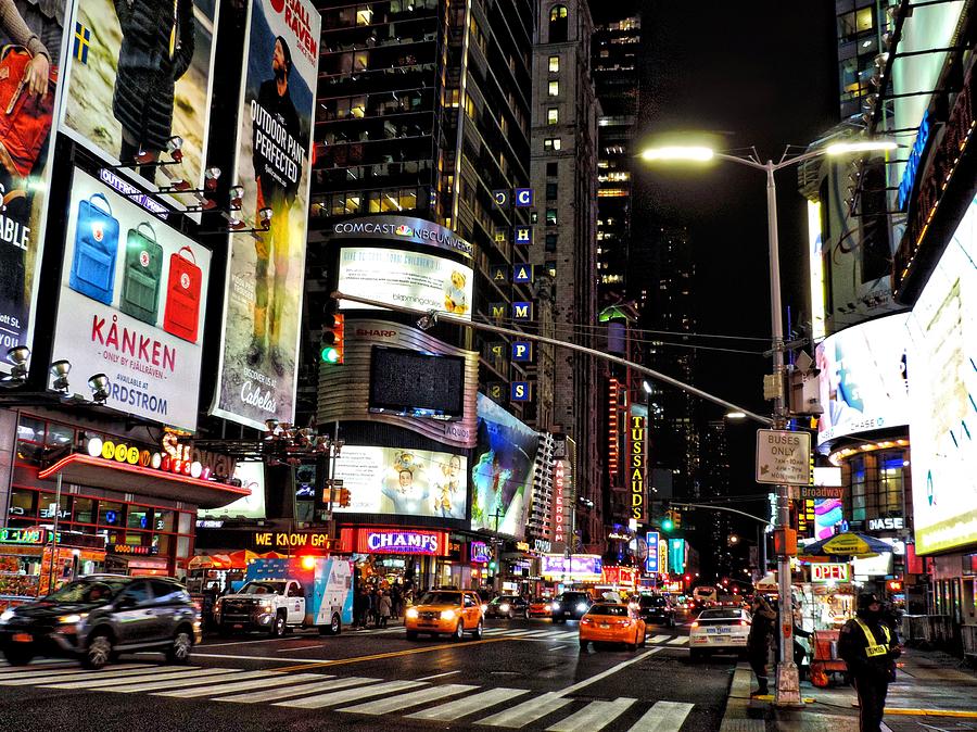 Times Square Photograph - Night in the Big City by Doug Swanson