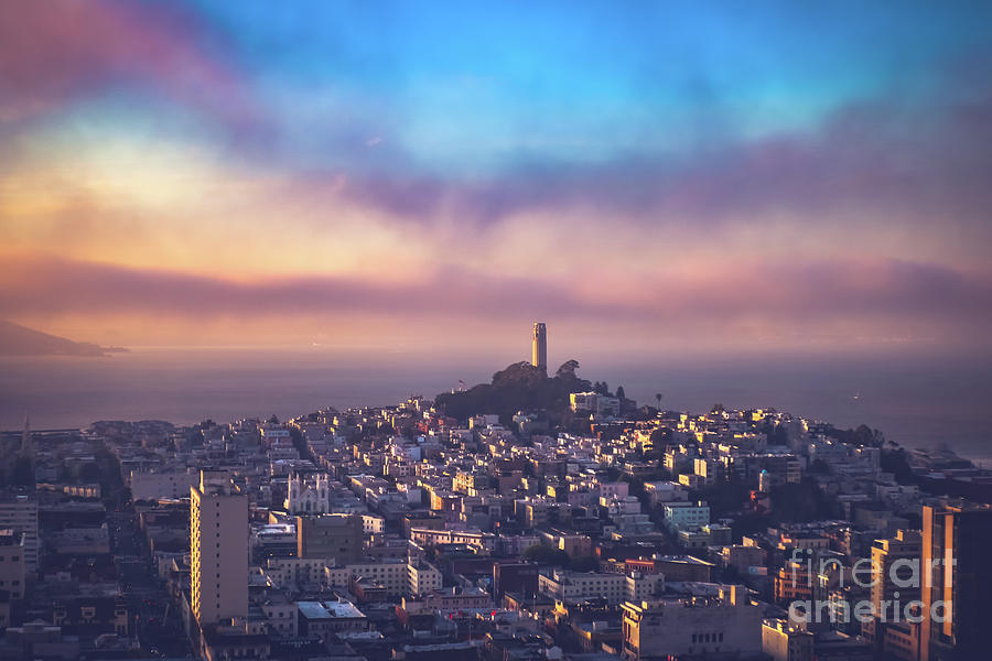 Night is embracing San Francisco Photograph by Claudia M Photography