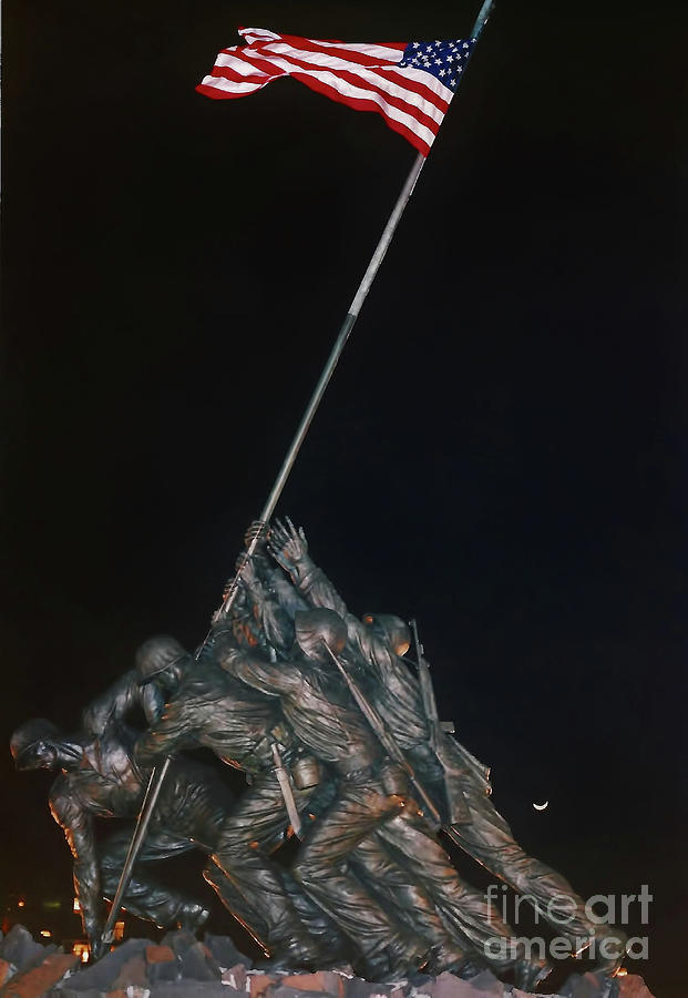 Night - Iwo Jima - Memorial Photograph by D Hackett