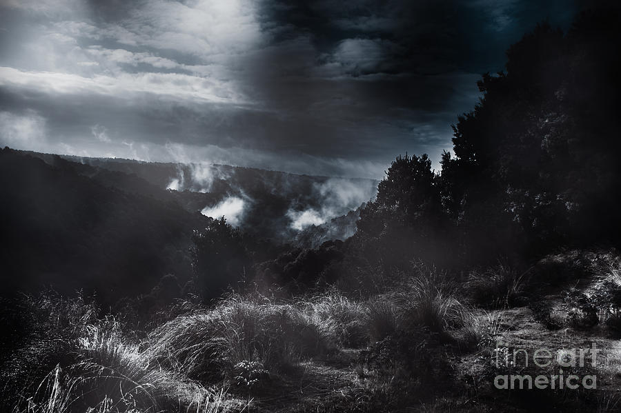 Night landscape. Australian mountain view Photograph by Jorgo Photography