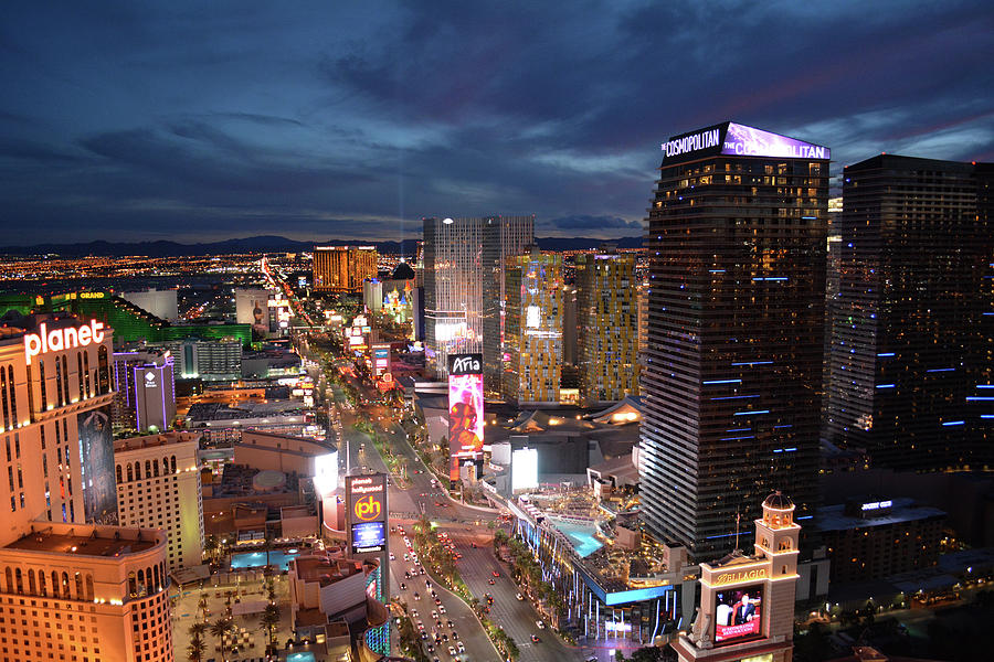 Night Las Vegas Strip Landscape Photograph by Kyle Hanson