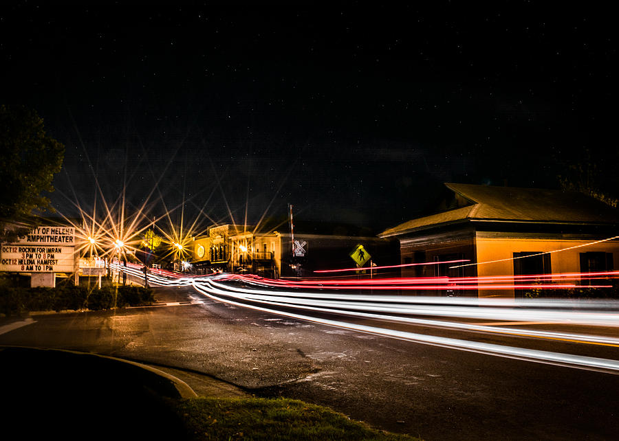 Night Life in Old Town Helena Photograph by Parker Cunningham