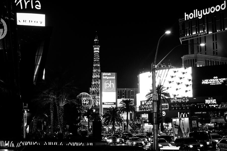 Las Vegas Photograph - Night Life of Vegas by Adam Baier