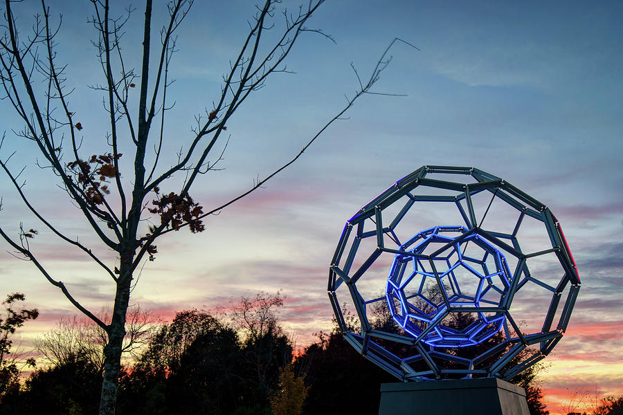 The Light Within - BuckyBall Crystal Bridges Museum Photograph by Gregory Ballos