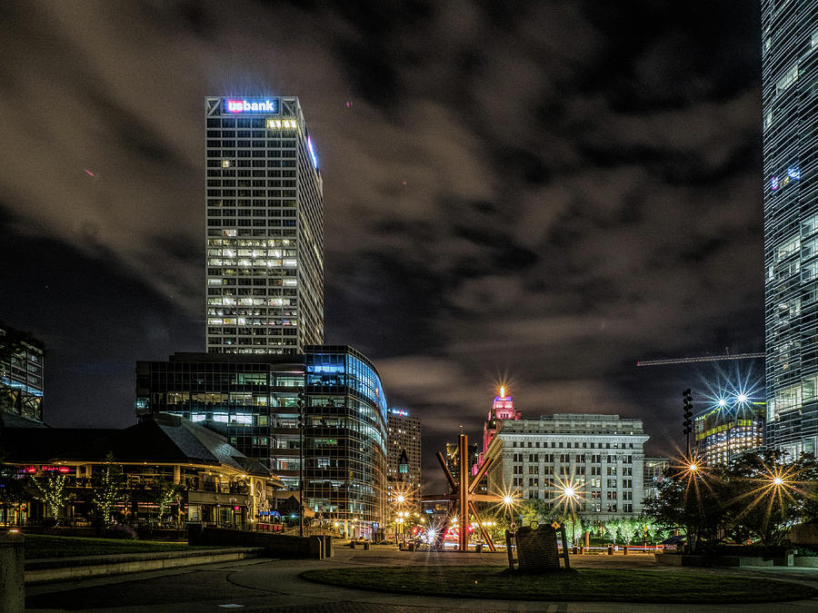 Night Lights Milwaukee Photograph by Kristine Hinrichs