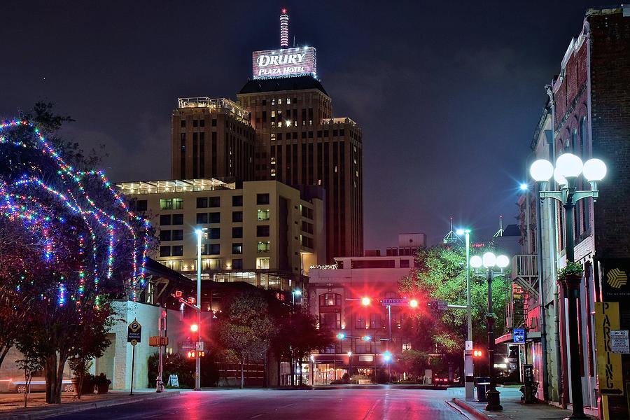 Night Lights of San Antonio Photograph by Frozen in Time Fine Art Photography
