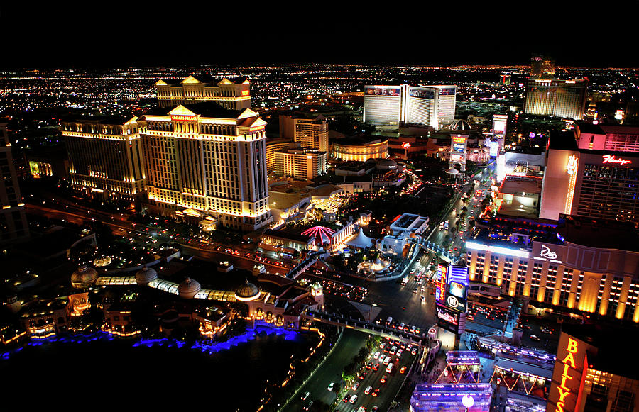 Night Lights of Vegas Photograph by Marilyn Hunt