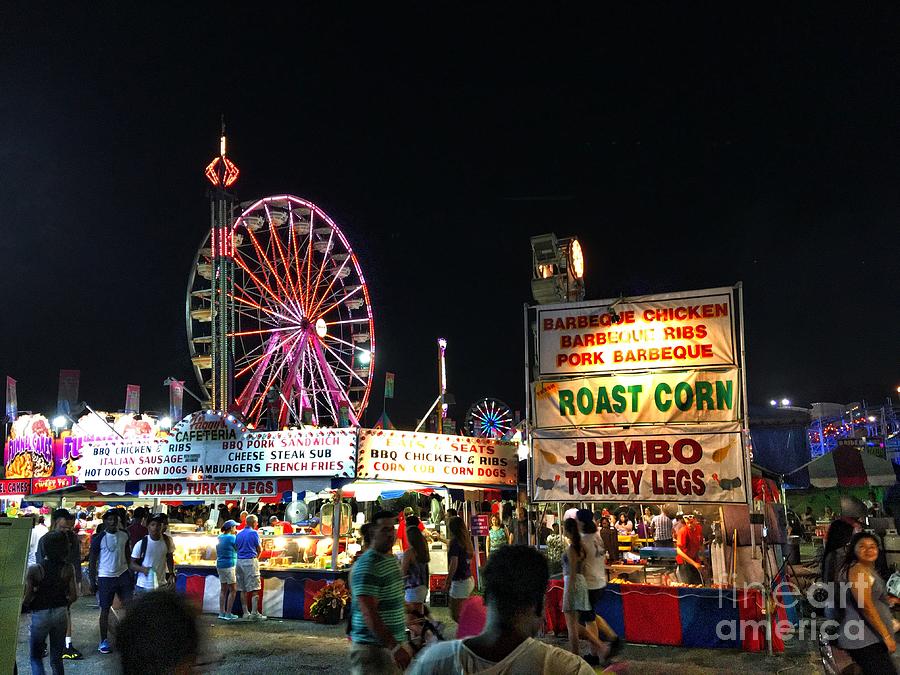 Night Lights On The Midway Photograph