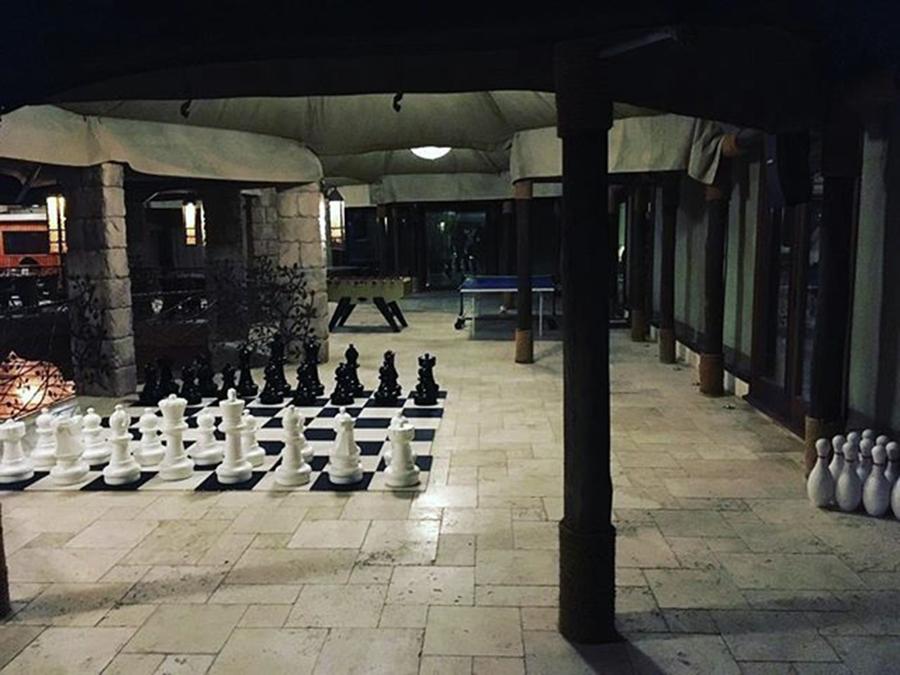 Chess Photograph - Night Lounge At Desert Resort
#chess by T Hirano 