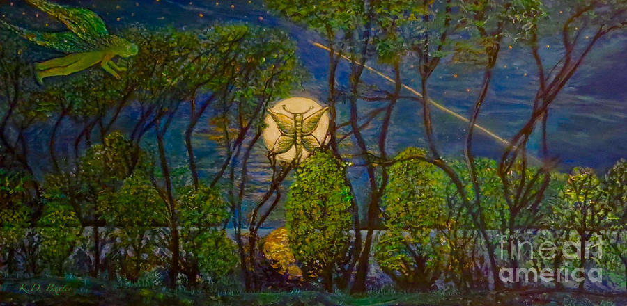 Night Magic Painting by Kimberlee Baxter