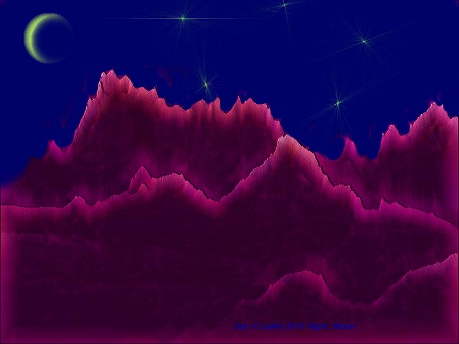 Night. Moon Digital Art by Dr Loifer Vladimir