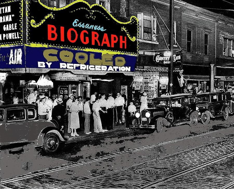 Night of Dillingers death Biograph Theater Chicago Illinois July 22 1934 color added 2016 Photograph by David Lee Guss
