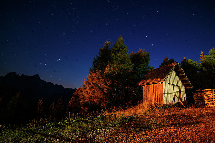 Night Of Stars On Mount Lussari Photograph