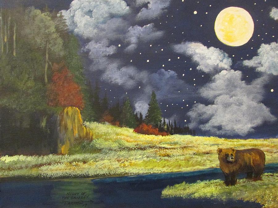 Night of the Grizzly Painting by Dave Farrow