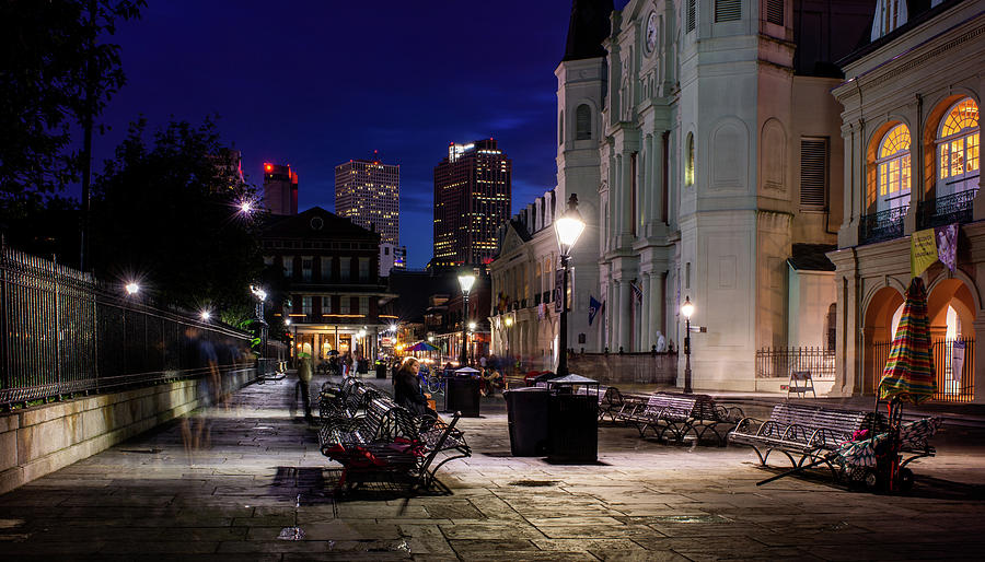 Night On Jackson Square Photograph by Greg and Chrystal Mimbs