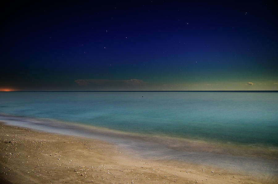 Beach Photograph - Night On Sanibel Island Beach by Greg and Chrystal Mimbs